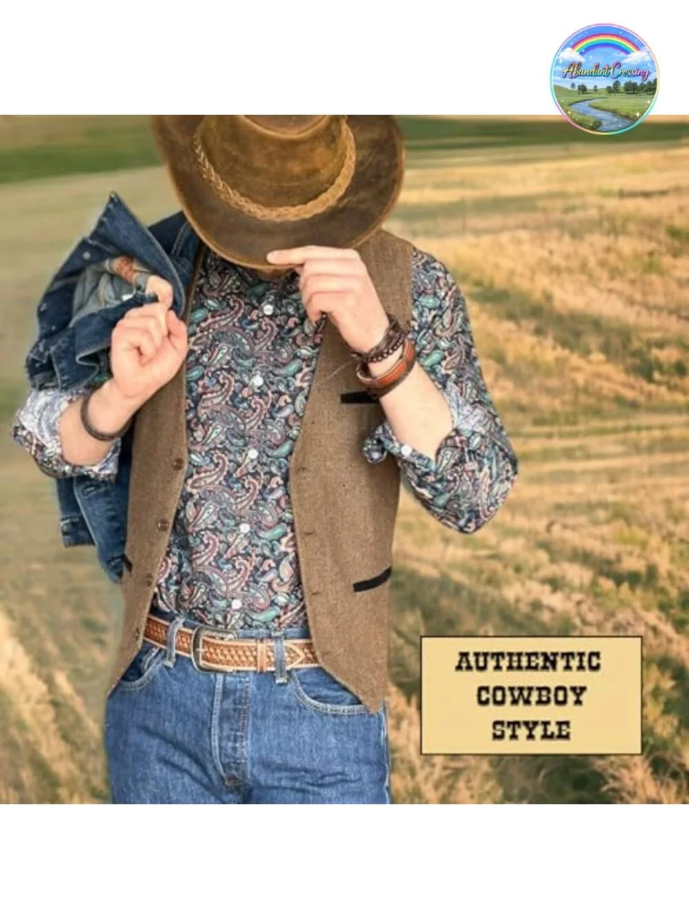 Full Grain Leather Western Belt Men Tooled Embossed 1.5